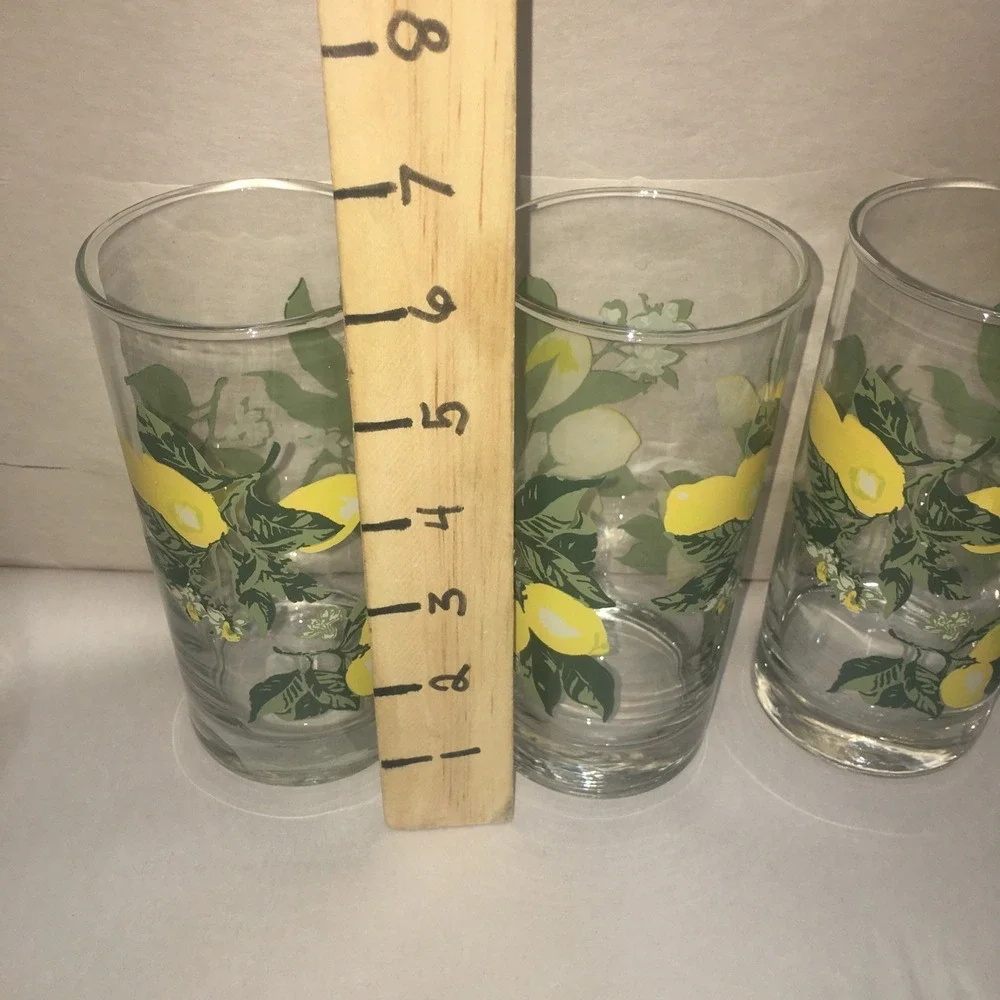 Royal‎ Norfolk  Lemon Summer time Drinking Glasses 16 oz Tumblers Set of 4 New